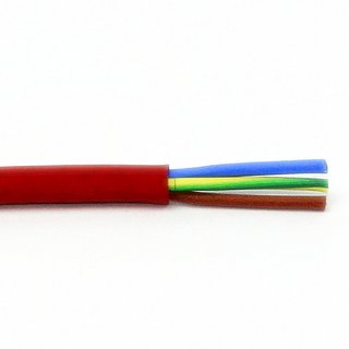 Silikonkabel-Schlauchleitung SiHF 3x1,5 mm wrmebestndig bis 180 