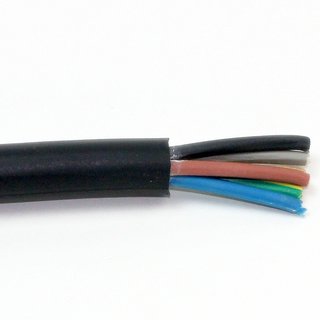 Gummi-Schlauchleitung schwarz 5Gx2,5 mm H07RN-F