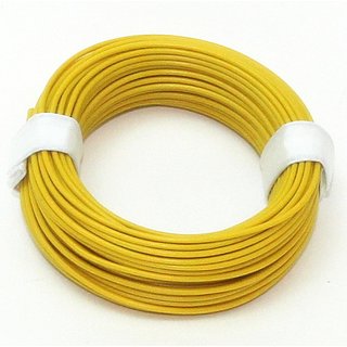 10 Meter Schaltlitzen Kabel gelb 1-adrig 1x0,14mm 