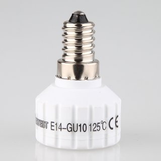 E14 auf GU10 Lampen-Fassung Adapter Keramik 4A/230V/125C