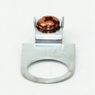 Erdleiterbrcke Ringse mit Erdklemme M3 Metall 10,2 mm Durchgang verzinkt 15x29 mm