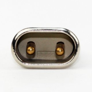 Metall Gerte-Einbaustecker 2P+E Steckerstifte 6 mm 10A