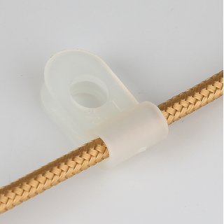 5 x Kabelhalter Befestigungsschelle Kunststoff natur fr 1-3 mm Kabeldurchmesser