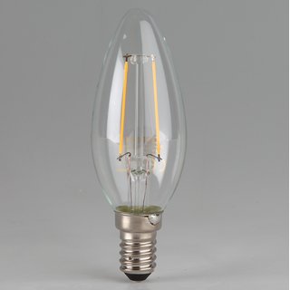 Osram LED Filament Leuchtmittel 2,1W 240V Kerzen-Form klar E14 Sockel warmwei