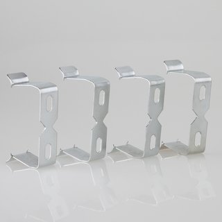 Tischsteckdosen Metall Halteklammer-Set 4 Stck Breite ab 45 mm