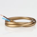 PVC Lampenkabel Flachkabel gold 2-adrig, 2x0,75mm H03...