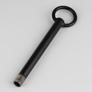 Pendelrohr Aufhngerohr mit Ring schwarz 120mm Ringdurchmesser 30mm