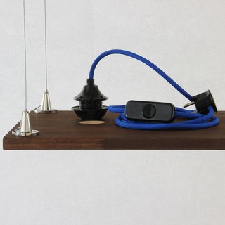 Lampen Stahlseilaufhngung 1m Stahlseil 1x Seilstopper konisch, 1x Deckenhalter