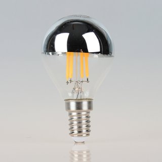 Osram LED Filament Kopfspiegellampe silber 4W/240V Tropfen-Form klar E14 Sockel warmwei