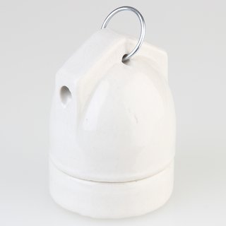 E27 Porzellan, Keramik Lampen-Fassung, Lampenfassung dreiteilig, mit Aufhngung