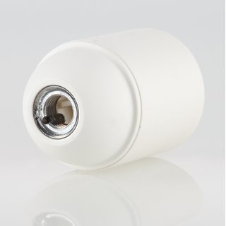 E27 Metall Fassungshlse Zierhlsen-Set verchromt poliert mit Lampenfassung und Zugentlaster