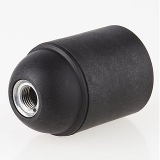 E27 Kunststoff Fassung schwarz ohne Auengewinde M10x1 IG 250V/4A Thermoplast