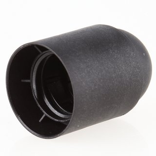 E27 Kunststoff Fassung schwarz ohne Auengewinde M10x1 IG 250V/4A Thermoplast