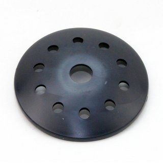 Kuppelscheibe Abschluscheibe Kaschierung Kunststoff schwarz mit Lochmuster Durchmesser 62x7mm