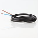 PVC Lampenkabel Rundkabel schwarz 2-adrig, 2x0,75mm H03...