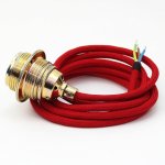 Textilkabel mit Metallfassung