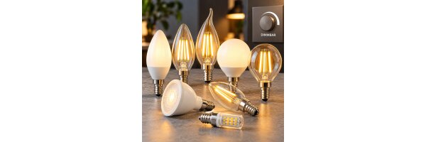 E14 LED-Leuchtmittel dimmbar