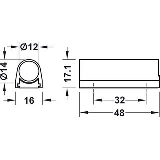 Hfele Loox Schaltergehuse schwarz fr Schalter zum Schrauben mit 12mm Durchmesser