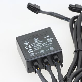 Hfele Loox Multi-Netzteil-Box Verteiler mit Schaltfunktion, 1 Schalter und 3 Netzteilen