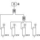 Häfele Loox Multi-Netzteil-Box Verteiler mit Schaltfunktion, 1 Schalter und 3 Netzteilen