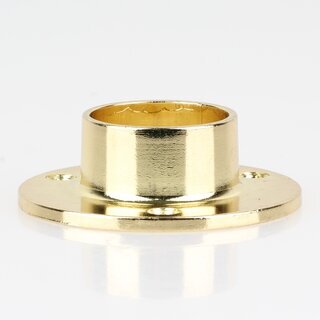 Hfele Schrankrohrlager Kleiderstangen-Halterung fr Schrankrohr rund 25mm vermessingt