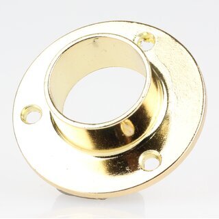Hfele Schrankrohrlager Kleiderstangen-Halterung fr Schrankrohr rund 25mm vermessingt