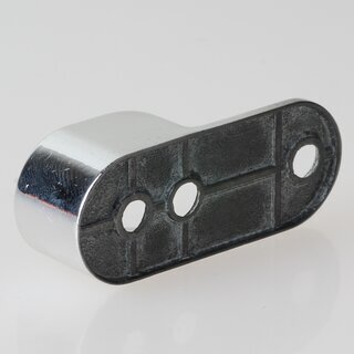Hfele Schrankrohrlager Kleiderstangen-Halterung fr Schrankrohr oval 30x15mm mit 3 Schraublcher verchromt