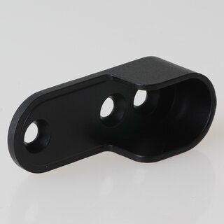 Hfele Schrankrohrlager Kleiderstangen-Halterung fr Schrankrohr oval 30x15mm mit 3 Schraublcher schwarz