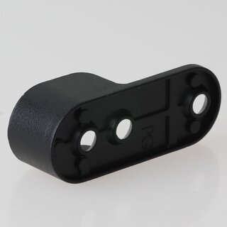 Hfele Schrankrohrlager Kleiderstangen-Halterung fr Schrankrohr oval 30x15mm mit 3 Schraublcher schwarz