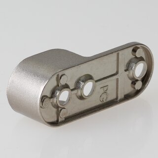 Hfele Schrankrohrlager Kleiderstangen-Halterung fr Schrankrohr oval 30x15mm mit 3 Schraublcher titangrau