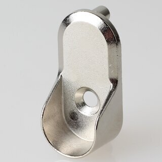 Hfele Schrankrohrlager Kleiderstangen-Halterung mit Zapfen fr Schrankrohr oval 30x15mm vernickelt