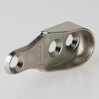Hfele Schrankrohrlager Kleiderstangen-Halterung fr Schrankrohr oval 30x15mm 3 Schraublcher vernickelt