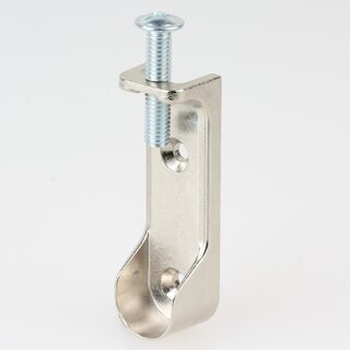 Hfele Schrankrohrlager Kleiderstangen-Halterung fr Schrankrohr oval 30x15mm zum Schrauben vernickelt