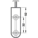Häfele Schrankrohrlager Kleiderstangen-Halterung für Schrankrohr oval 30x15mm zum Schrauben vernickelt