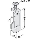 Häfele Schrankrohrlager Kleiderstangen-Halterung für Schrankrohr oval 30x15mm zum Schrauben vernickelt