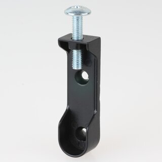 Hfele Schrankrohrlager Kleiderstangen-Halterung fr Schrankrohr oval 30x15mm zum Schrauben schwarz