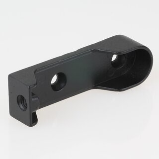 Hfele Schrankrohrlager Kleiderstangen-Halterung fr Schrankrohr oval 30x15mm zum Schrauben schwarz
