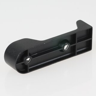 Hfele Schrankrohrlager Kleiderstangen-Halterung fr Schrankrohr oval 30x15mm zum Schrauben schwarz