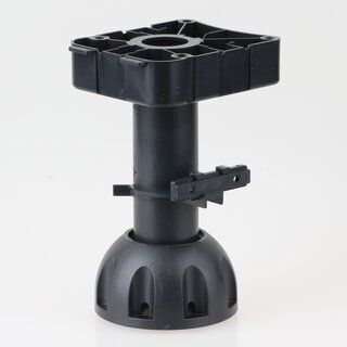 Hfele Sockelverstellfu 140&ndash;168 mm Kunststoff schwarz mit Befestigungsplatte