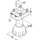 Häfele Sockelverstellfuß 190–218 mm Kunststoff schwarz mit Befestigungsplatte