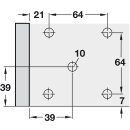 Häfele Sockelverstellfuß 190–218 mm Kunststoff schwarz mit Befestigungsplatte