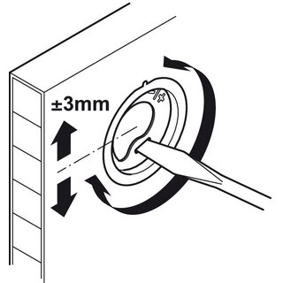Hfele Mbelaufhnger zum Einbohren mit Hhenverstellung 35mm schwarz