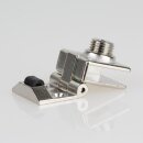 Häfele Möbel Glastürscharnier 170° für Glas-/Holzkonstruktionen vernickelt – Innenanschlag, 1 Paar