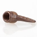 Zahnringnippel Metall antik fumé M10x1 Innengewinde – dreieckig, starre Ausführung