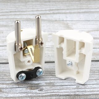 Schutzkontakt-Stecker reinwei 250V/16A mit Schraubanschluss