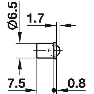Hfele Kugelschnpper zum Einpressen 7,5x6,5mm vermessingt