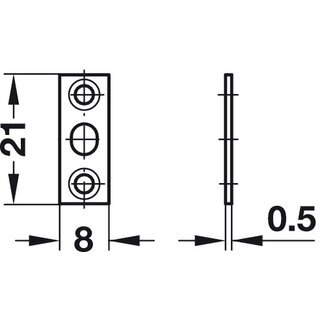 Hfele Kugelschnpper zum Einpressen 7,5x6,5mm vermessingt
