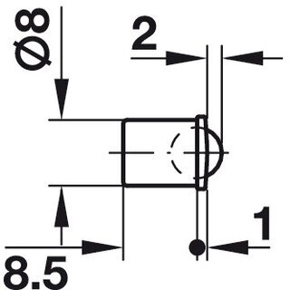 Hfele Kugelschnpper zum Einpressen 8,5x8mm vermessingt