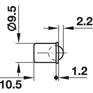 Hfele Kugelschnpper zum Einpressen 10,5x9,5mm vermessingt
