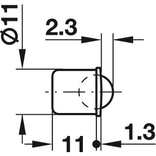 Hfele Kugelschnpper zum Einpressen 11x11 mm vermessingt